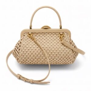 NEW Cult Gaia Zuma Woven Crossbody Bag Sand